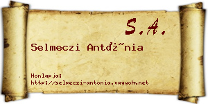 Selmeczi Antónia névjegykártya