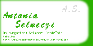 antonia selmeczi business card